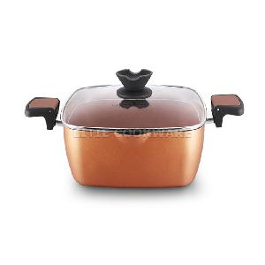 Multifunctional Square Pasta Pot With Spouts Strainer Lid