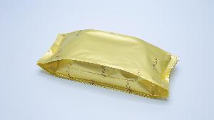 golden appearance coffee powder packaging gusset pouch