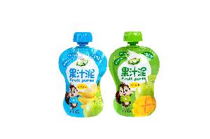 baby fruit puree packaging stand up spout pouch