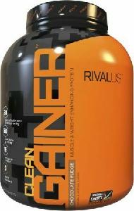 RIVALUS Clean Gainer - Weight Gaining Protein Powder - Chocolate Fudge - 5 lbs