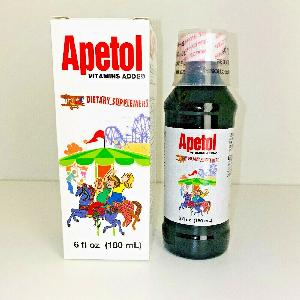 Apetol Vitamins Added Dietary Supplement 6 Fl. Oz (180 ml).