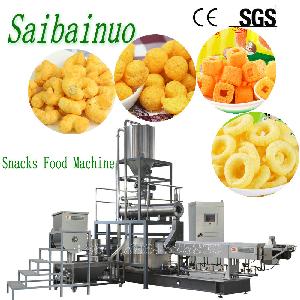 Jinan Saibainuo Corn Chips Food Production Line Cheese Balls Puffed Snacks Making Machinery