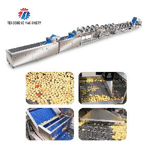 Multifunction Fruit and Vegetable Washing, Drying and Cutting Machine Production Line