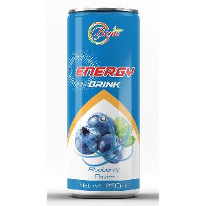 250ml canned energy drink with blueberry flavor from BENA beverage