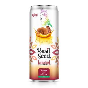 330ml cans Basil seed drink with Tamarind  juice  from Rita beverage manufacturing