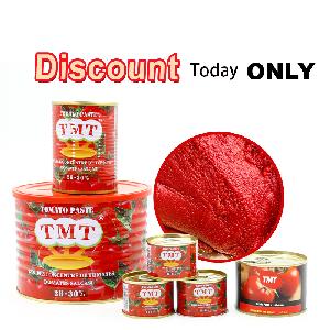 Restaurant halal tomato paste bulk price 400g choice high quality canned organic tomato paste for af
