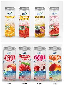 300ml PET can Sparkling Drink Soda with Fruit Juice