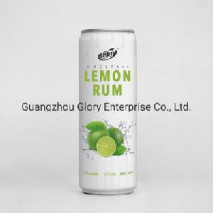 330ml Aluminum Tin Lemon Rum Cocktail with Lemon Juice 3% and Alcohole 5%