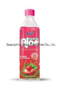 500ml Shiny Brand Aloe Vera Drink Strawberry Flavor with 5% Aloe Pulp and 30% Juice