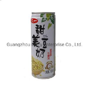 250ml Tin Plate Can Natural Soy Milk with Protein 2.6% and 1% Dietary Fiber Without Additive