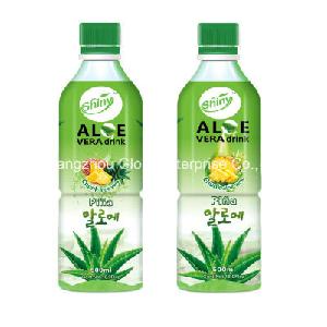 500ml Shiny Brand Pulpa Natural Pineapple Sabor Bebida De Aloe Vera Drink with Con Cubitos De Aloe V