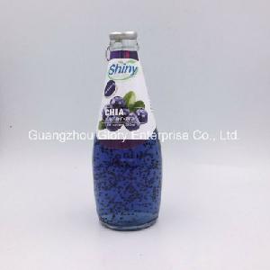 290ml Shiny Brand Chia Seeds Juice with 10% Blueberry Juice