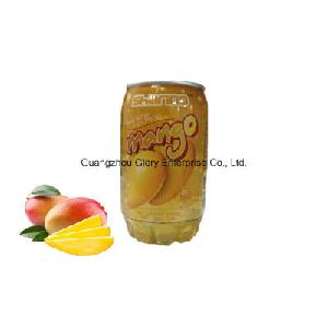 310ml Transparent PET Tin Carbonated Drink Soda with Mango Flavor