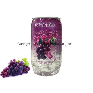 310ml Transparent PET Can Carbonated Grape Juice Drink Soda