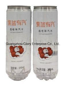310ml Pet Slim Tin Carbonated Juice Drink Soda with Lychee Flavor