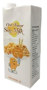 1 Liter Paper Box Oat Flavor Soy Bean Milk by Aseptic Cold Filling