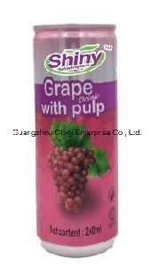 240ml Shiny Natural Fruit Floating Grape Juice with 10% Real Pulp