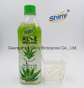 500ml Natural Aloe Vera Chia Seeds Drink/Bebida De Aloe Vera Con Semillas De Chia