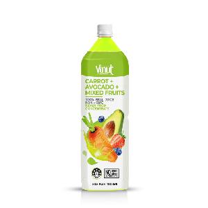 1000ml VINUT 100% Carrot Juice Avocado and Mixed Fruit Juice 33.8 Fl Oz bottle No added sugars