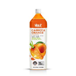 1000ml VINUT 100% Carrot Juice and Orange Juice 33.8 Fl Oz bottle No added sugars Preservative