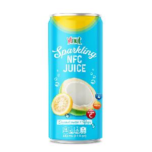 330ml can VINUT sparkling  Coconut   water  with Yuzu juice  Carbonated  Drinks Manufacturer Directory