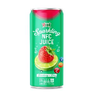 330ml can VINUT sparkling Strawberry and Lime  juice  Carbonated Drinks  Manufacturer  Directory