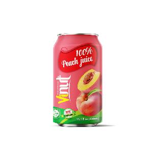 330ml VINUT Good price 100% Peach Juice Custom Private Label Wholesale Suppliers Canned