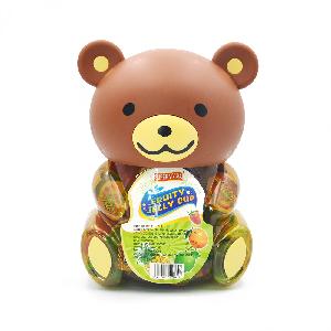cute bear shape bottle packing fruit flavor jelly candy for Russia