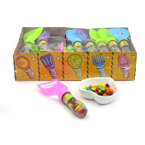 funny shape tool toy candy with colorful chocolate beans