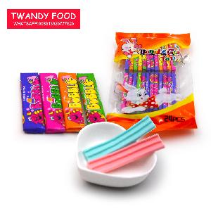 bag packing 24pcs color fruity crazy bubble gum with tattoo
