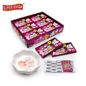 pillow mix  fruity   chewing   gum  with popping candy