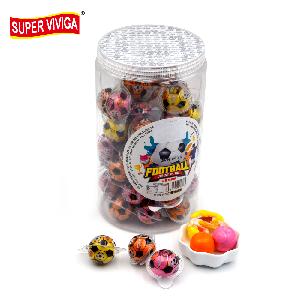 football shape chewing gum fill jam