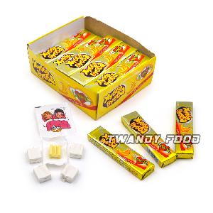 wholesale custom banana flavor chewing gum with tattoo