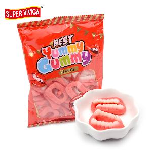 Halloween vampire scare funny halal teeth shape jelly gummy candy