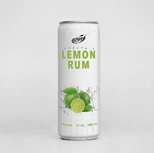 330ml Cocktail Aluminum Tin Lemon Rum Cocktail with Lemon Juice 3% and Alcohole 5%