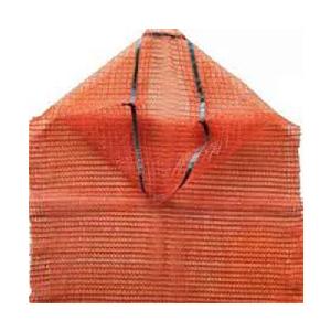 Orange 50x80 Raschel mesh bag for packing 40kg potatoes