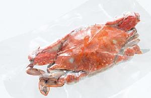 Frozen boiled whole crab