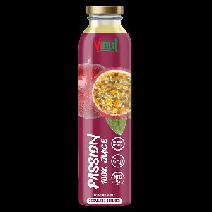 300ml Glass Bottle VINUT 100% Passion Fruit juice Drink Vietnam Suppliers Manufacturers