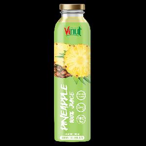 300ml Glass Bottle VINUT 100% Pineapple juice Drink Vietnam Suppliers Manufacturers Fresh Pineapple