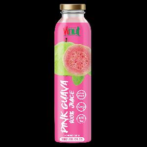 300ml Glass Bottle VINUT 100% Pink Guava juice Drink Suppliers Manufacturers Fresh Pink Guava