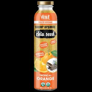 300ml Glass Bottle VINUT Chia seed drink with Tropical Orange Manufacturer Directory Super Food