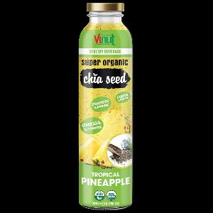300ml Glass Bottle VINUT Chia seed drink with Tropical Pineapple Manufacturer Directory Super Food