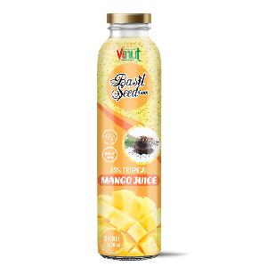 300ml Glass Bottle VINUT Basil seed drink with Tropical Mango Manufacturer Directory No Added sugar