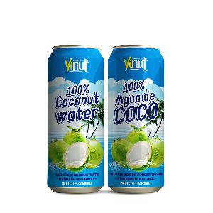 16.57 Fl Oz VINUT 100% Fresh Coconut water Factories Exporters 490ml Can Pure Coconut water