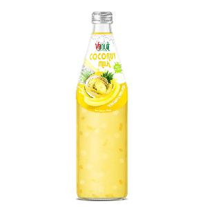 490ml Glass Bottle VINUT Coconut milk drink with Pineapple and Nata De Coco Suppliers Manufacturers