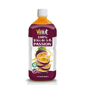 France - VINUT 1 liter pet bottle 100% Passion Fruit Juice Drink