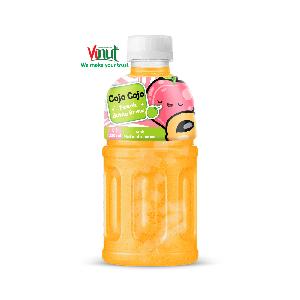 350ml VINUT Bottle Nata de coco drink with Peach Juice Manufacturers Bottle White Label