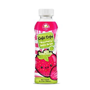 450ml Cojo Cojo Strawberry juice with Nata De Coco Delicious and Chewing Drink NFC Juice