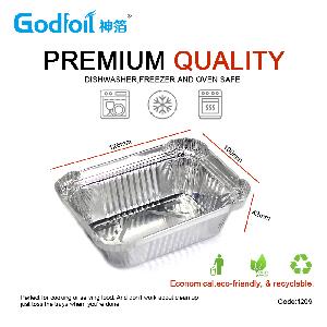Rectanglar Aluminum Foil Container WR1209 Wrinkle Wall container
