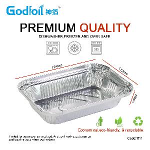 Rectanglar Aluminum Foil Container WR1711 Wrinkle Wall container